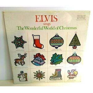 Elvis Presley Sings Wonderful World Of Christmas Vinyl LP Record Album 1975 New